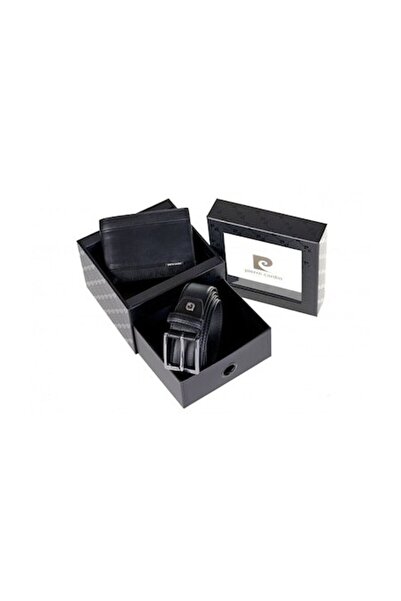 Pierre Cardin Set curea si portofel Pierre Cardin, cutie neagra, piele natura...