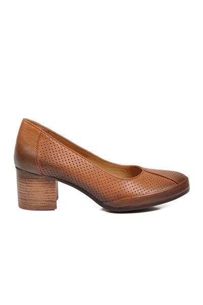 Venüs Tan Genuine Leather Women's Classic Heeled Shoes 1911925Y Z