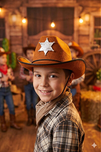 DODOMAR Καπέλο Σερίφη Καφέ Μικρό 56 εκ. Περιφέρεια κεφαλιού Πολυτελής εμφάνισ...