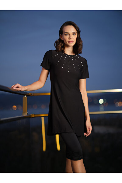 TESMAY Γυναικείο μαγιό με χάντρες, λεπτή επένδυση, μισοκαλυμμένο, με λεπτομέρ...