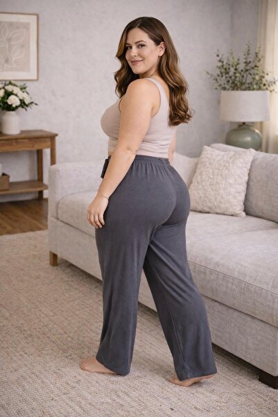 THEBEK Γυναικείο Παντελόνι σε Μεγάλο Μέγεθος – Ελαφρύ Ύφασμα, Άνετη Εφαρμογή