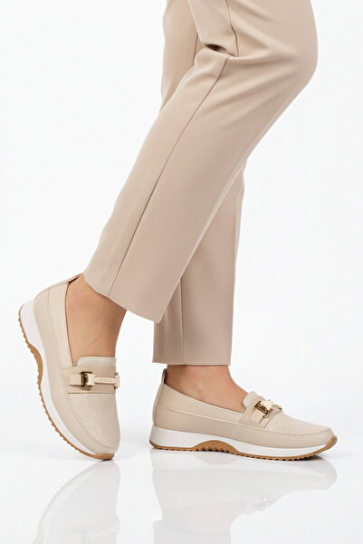 AYK'S Beige Lightweight Flexible Women's Casual Shoes 065 Z