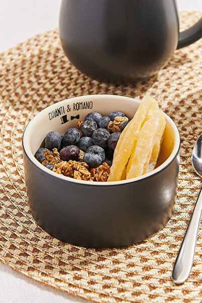 Paşabahçe Monsieur Ceramic Serving Bowl m Black - 1 Piece