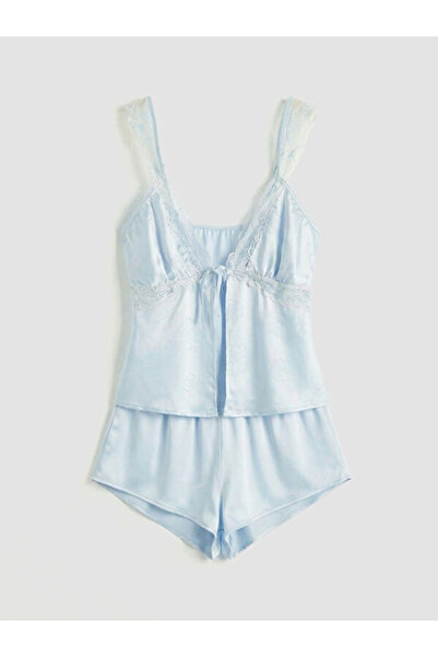 LC Waikiki I Lace Detailed Satin Women's Shorts Pajama Set from Freezen Store