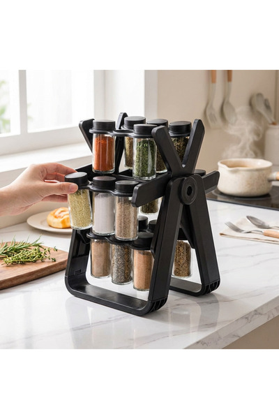 Denx Professional 360 Rotating Spice Rack Organizer °   – Elegant Arrangement...