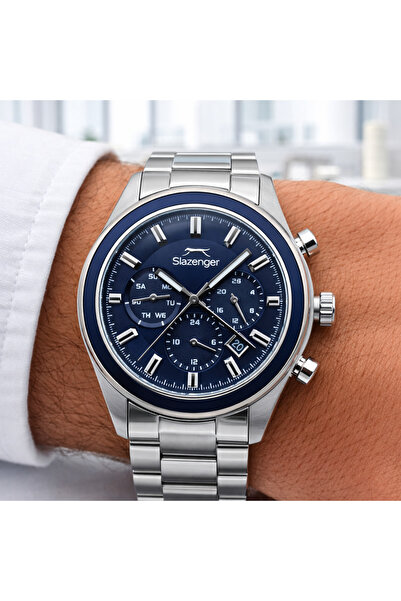 Slazenger Men's Wristwatch Stylish Suitable for Daily Use Parliament Blue Dia...