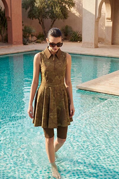 Haşema Vaha Collection Πουκάμισο με σχέδια και γιακά Πράσινο 4 τεμαχίων Ημι-κ...