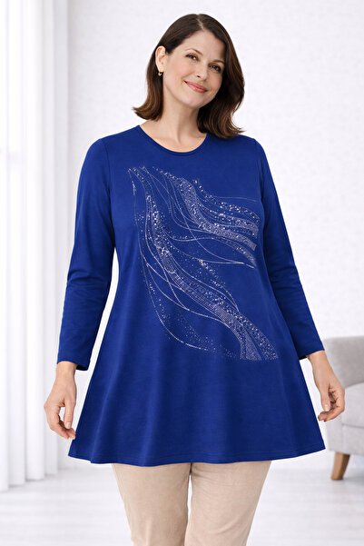 Mutlu City Γυναικείο χτενισμένο βαμβακερό τουνίκ για μητέρες μέσης και μεγαλύ...