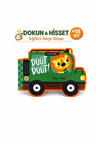 ela777 Minikler İçin Keçeli Duyusal Kitabım: Arabalı Aslan
