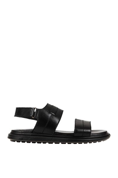 Dr.Flexer 768 HAKİKİ DERİ ERKEK SANDALET SİYAH