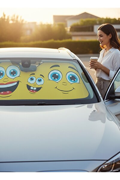 Cartex Αντηλιακό παρμπρίζ με μπαλόνια emoji μοντέλο 135x65 cm