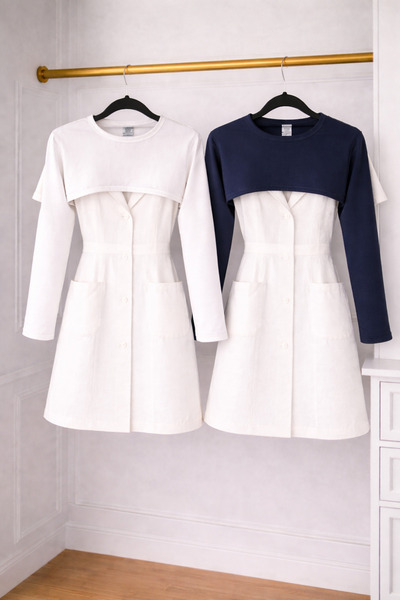 mirach Σετ 2 τεμαχίων Μακρυμάνικο Σετ Εργασίας Zero Body Nurse Uniform που φο...