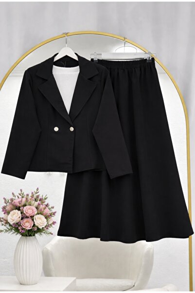 MODA VEDAT Γυναικείο Σετ Σακάκι με Λεπτομέρεια και Φούστα -0550