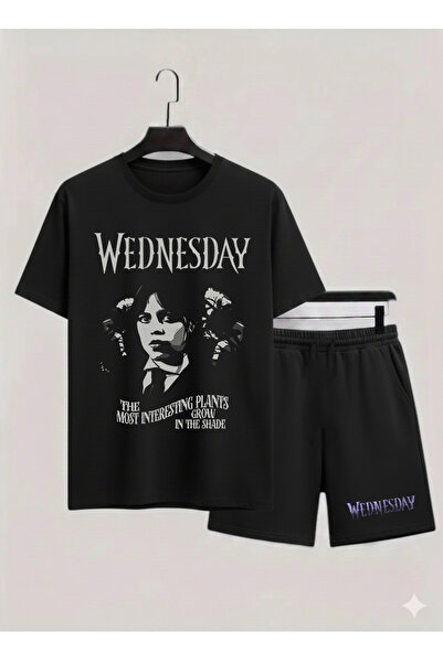 MAGORS Wednesday Addams Printed 100% Cotton Crewneck Children's T-Shirt-Short...