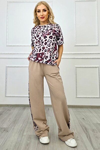 FashionForYou Καθημερινό σετ Calista με oversized μπλουζάκι και παντελόνι με ...