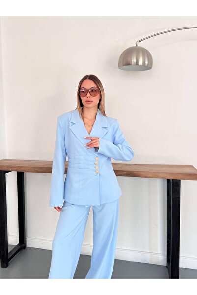 Ekim Store Side Closure Buttoned Double Blazer Suit