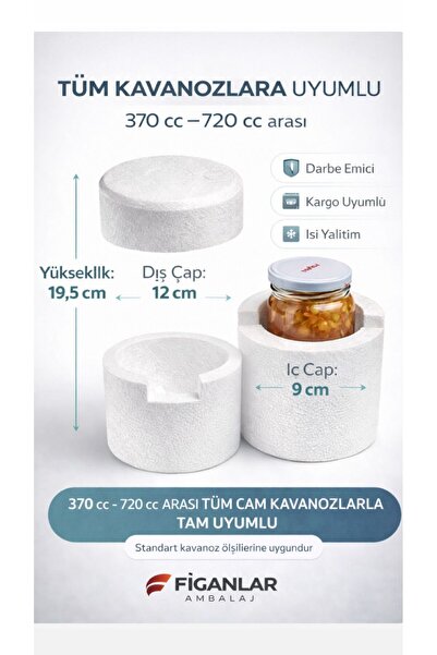 figanlar ambalaj Cam Kavanoz Kırılma Önleyici EPS Strafor Koruma Kutusu (370-...