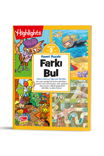 Dikkat Atölyesi Yayınları 3. Seviye Farkı Bul Dikkat Geliştiren Etkinlikler