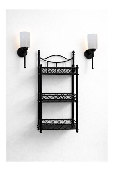 DEDE Opal White Glazed Black Static Painted Single Metal Applique