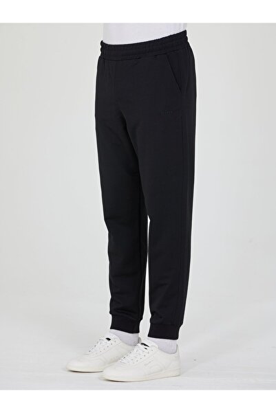 Shooter Sportswear Black Men's Slim Fit Sweatpants with Elastic Cuffs, Casual...