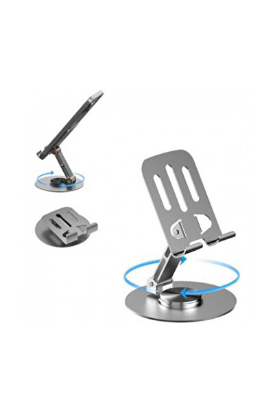 SepetteX Adjustable Metal Tablet & Phone Stand – Foldable, Non-Slip Base Desk...