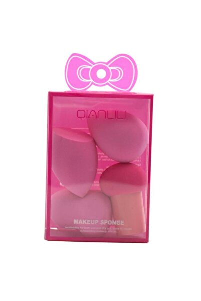 Salon System Set of Sponges for Applying Makeup, 4 Pcs, Color Assorted