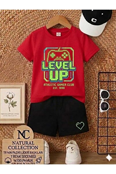 Nice Clothes ΚΑΛΟΚΑΙΡΙΝΟ ΠΑΙΔΙΚΟ ΜΠΛΟΥΖΑΚΙ ΚΑΙ ΣΟΡΤΣ UNISEX (ΕΚΤΥΠΩΣΗ LEVEL UP)