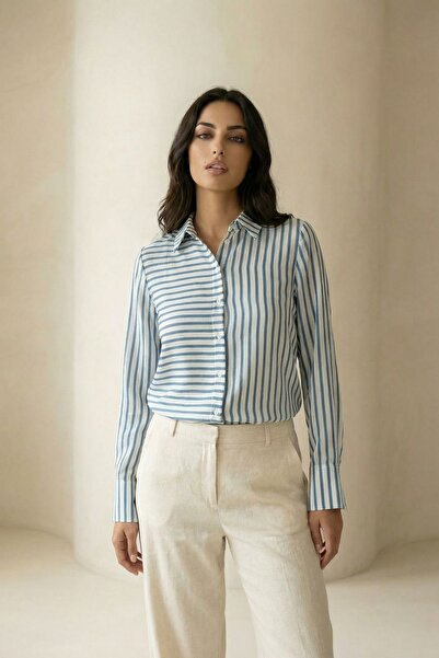 Hiccup My Fashion Striped Buttoned Shirt