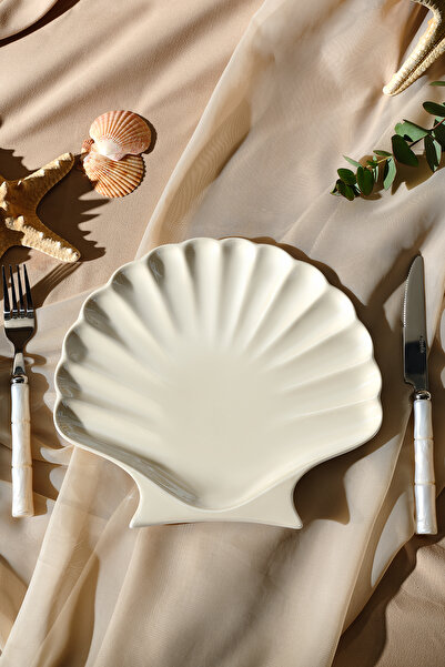 Karaca İstiridye Porselen Servis Tabağı 25 cm