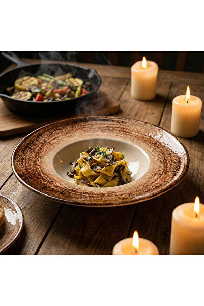 QURA Elan Deep Plate 29 cm 460 Cc-Pasta Plate-Spaghetti Plate-Single Piece