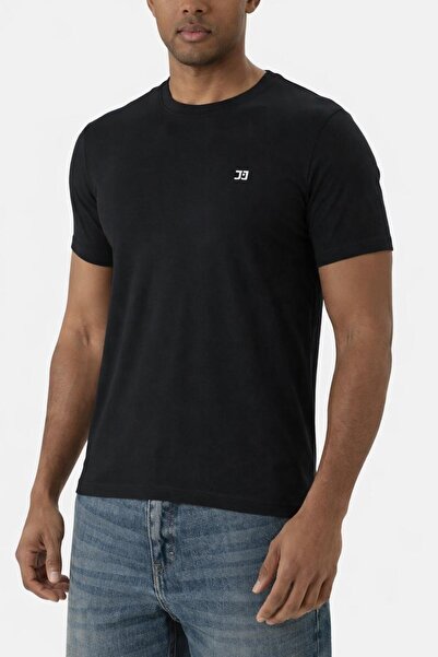 Liu Jo Ανδρικό T-shirt, Κανονική εφαρμογή, Βαμβακερό, Μαύρο