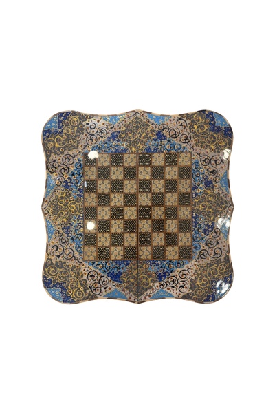 Ebrişim İran’ın El İşlemesi Hatem ve Minyatür Tavla ve Satranç - 50x50 CM