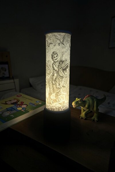 Belupa Dinozorlar ve Çocuklar Temalı Çocuk Odası Dekoratif LED Gece Lambası