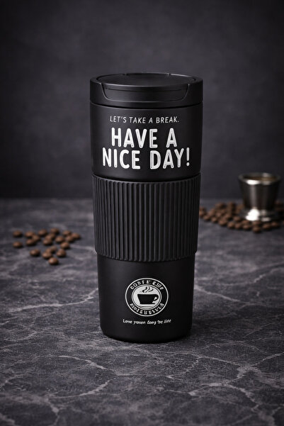 hediyeconcepti Have a Nice Day 600 ml Steel Thermos Mug Double Layer Heat Ins...