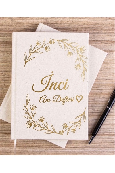 Doğadan Concept İsme Özel Bebek Anı Defteri – Kanvas Kapak 14x20 cm
