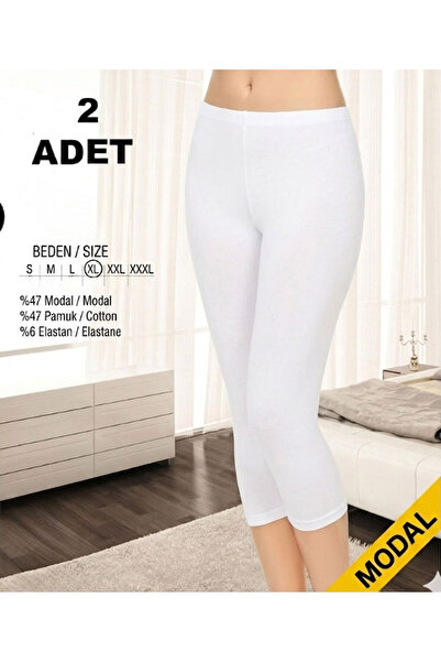 Elit Γνήσιο Tutku 2-pack Advantage Pack Modal Capri Leggings - Μαύρο ελαστικό...