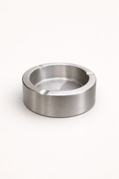 Mirilliahome Τασάκι από ανοξείδωτο ατσάλι Ασημένιο μεταλλικό τασάκι Επιτραπέζ...