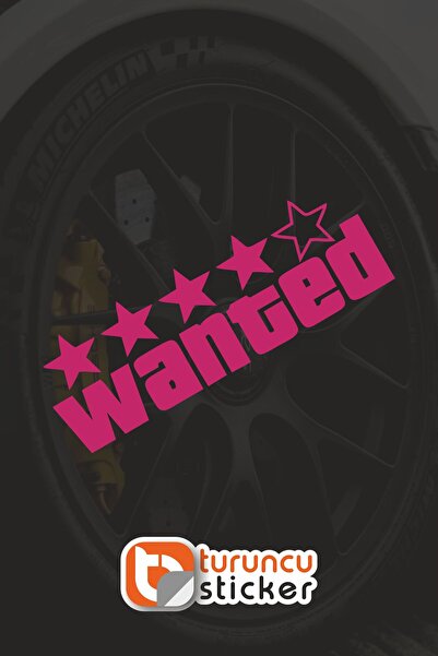 Turuncu Sticker ملصق WANTED مقاس 15x5 سم - ملصق للسيارة - المحرك - الكمبيوتر ...