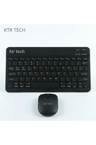 KTR TECH Kablosuz Klavye Mouse Seti Telefon Tablet ve PC Uyumlu Bluetooth Sessiz Slim Tasarım