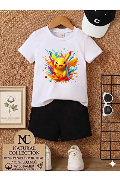 Nice Clothes Tricou și pantaloni scurți de vară pentru copii, unisex (imprime...