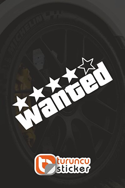 Turuncu Sticker ملصق WANTED مقاس 15x5 سم - ملصق للسيارة - المحرك - الكمبيوتر ...