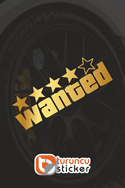 Turuncu Sticker ملصق WANTED مقاس 15x5 سم - ملصق للسيارة - المحرك - الكمبيوتر ...