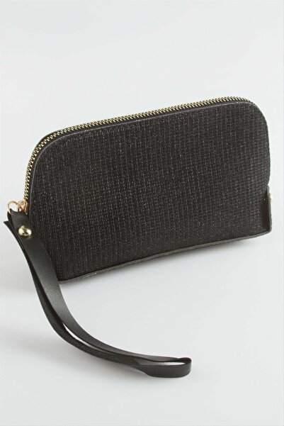 Generic Brand Shiny Black Rectangular Leather Wallet