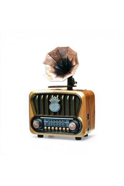 ROYALTREND Gramafon Tasarım Nostaljik Radyo,Bluetooth Nostalji Radyo