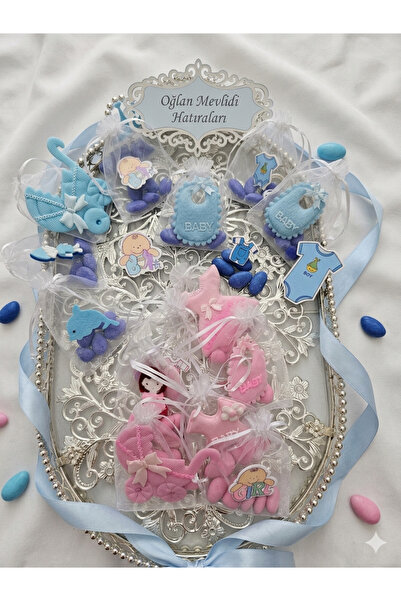 bubuatilaer Bebek Mevlidi Ve Baby Shower Hediyelik - İsimli Şeffaf Etiketli L...