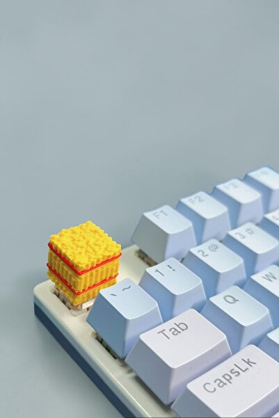 tredblock Minecraft Saman Balyası Keycap – Hay Bale Temalı Özel Tasarım Klavy...