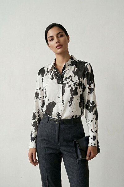 Hiccup Πουκάμισο με αφηρημένο σχέδιο και κουμπιά MY FASHION