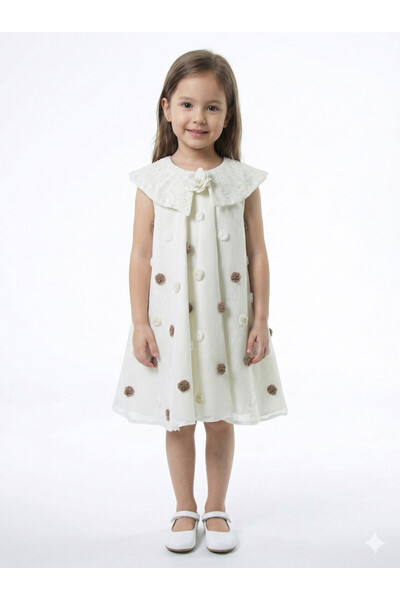 XO Kids Rochie de vară pentru fete 4-8 ani 1810 Alb