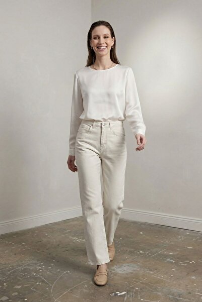 Hiccup MY FASHION Ψηλόμεσο τζιν παντελόνι με ίσια μπατζάκια και τσέπες