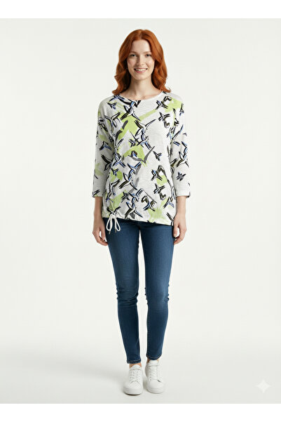 Neden Tekstil Γυναικεία Πλεκτή Μπλούζα με Σχέδια σε Βασικό Στυλ